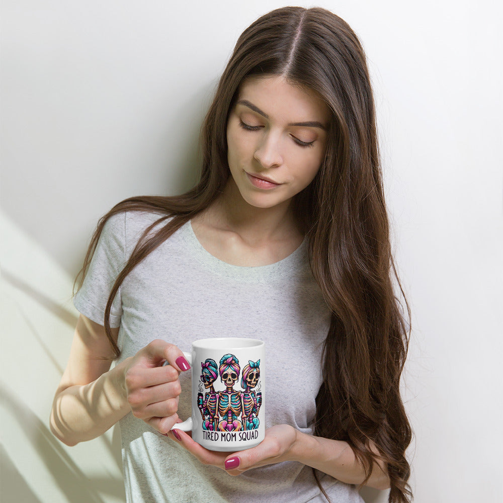 Tired Mom Squad Ceramic Coffee Mug