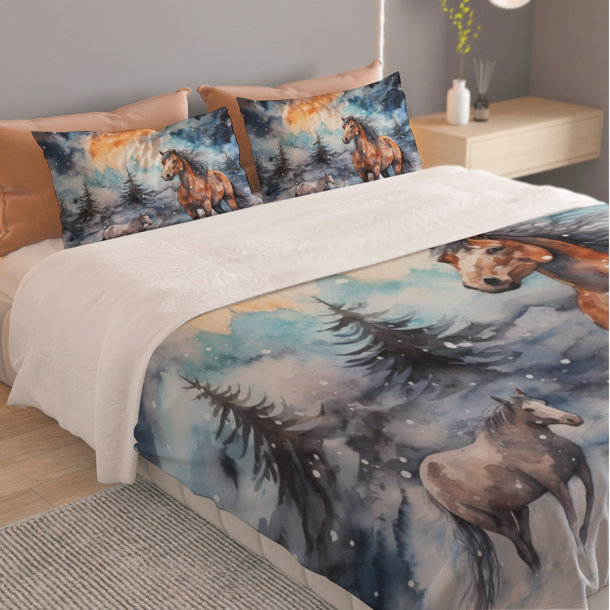 Winter Horses Bed Set
