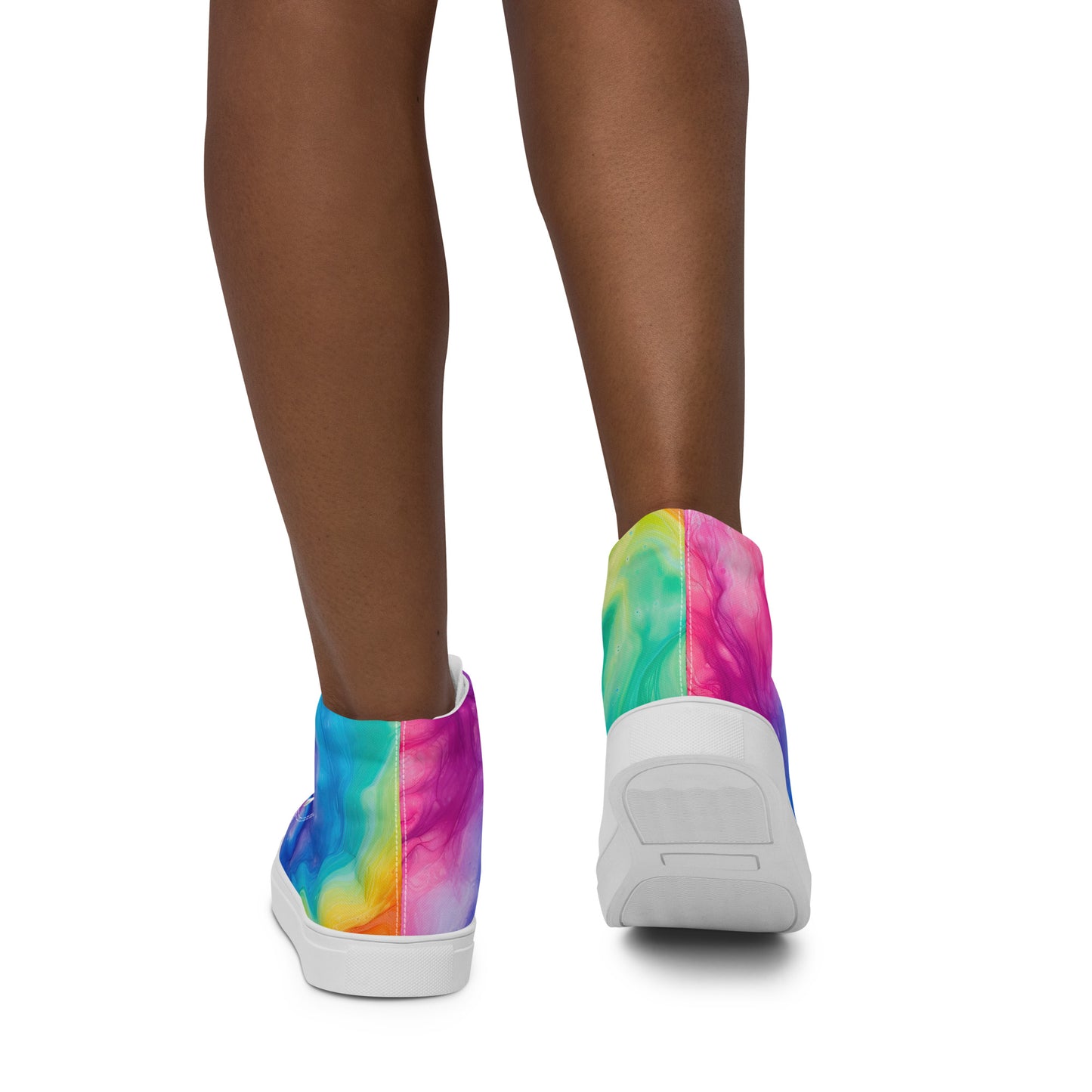 Women's Blue Tie Dye Canvas High Tops
