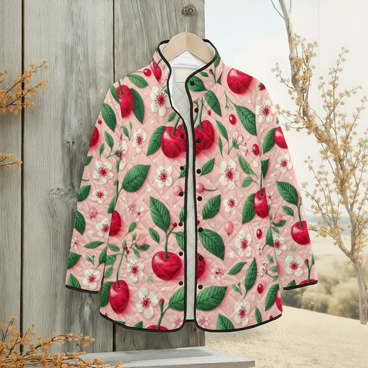 Ladies Cherry Blossom Quilted Jacket