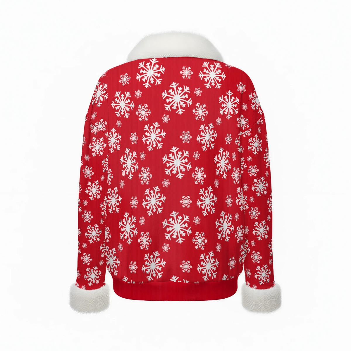 Ladies Faux Fur Trimmed Sweater