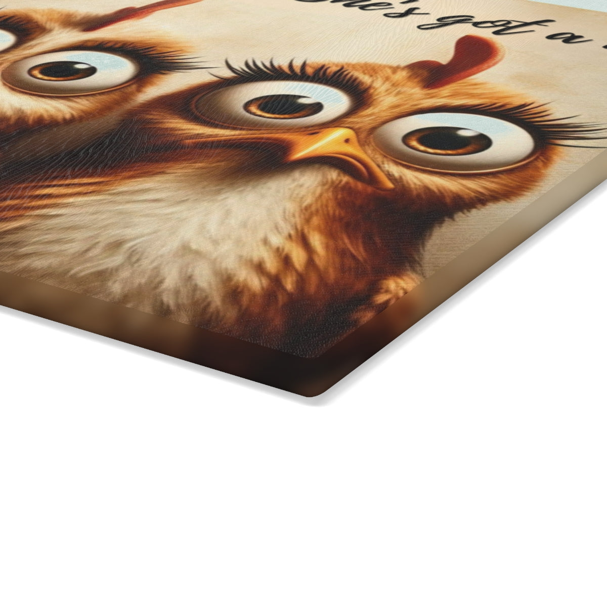 "RUN!!" Glass Cutting Board