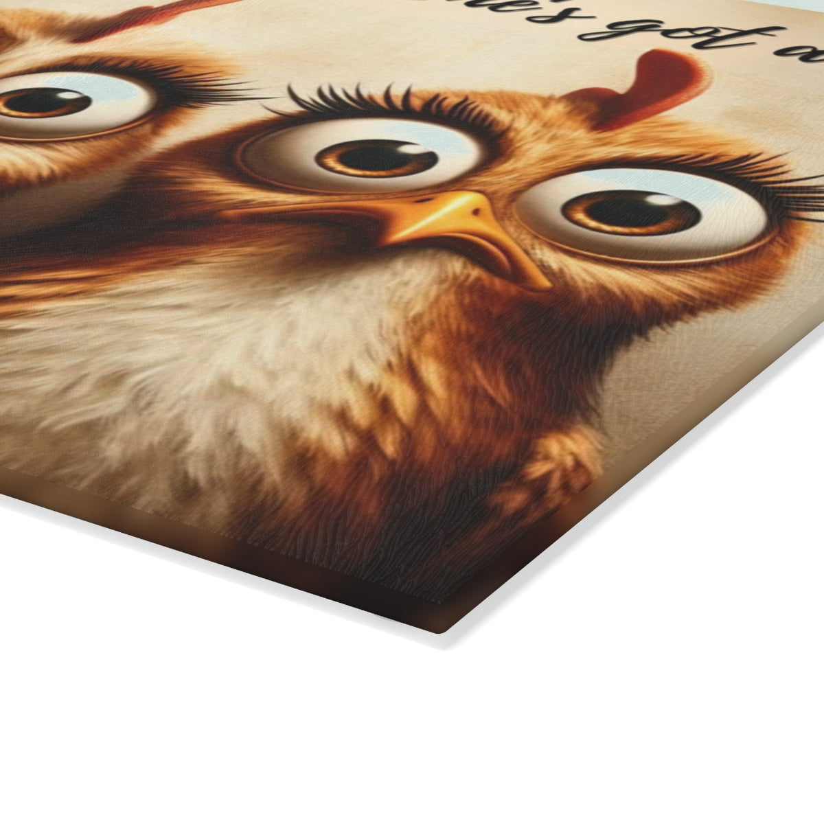 "RUN!!" Glass Cutting Board