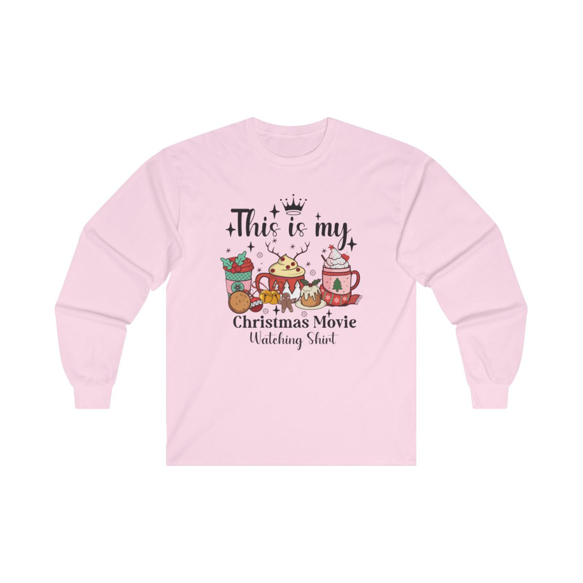 "This Is My Christmas Movie Watching Shirt" Long Sleeve Tee