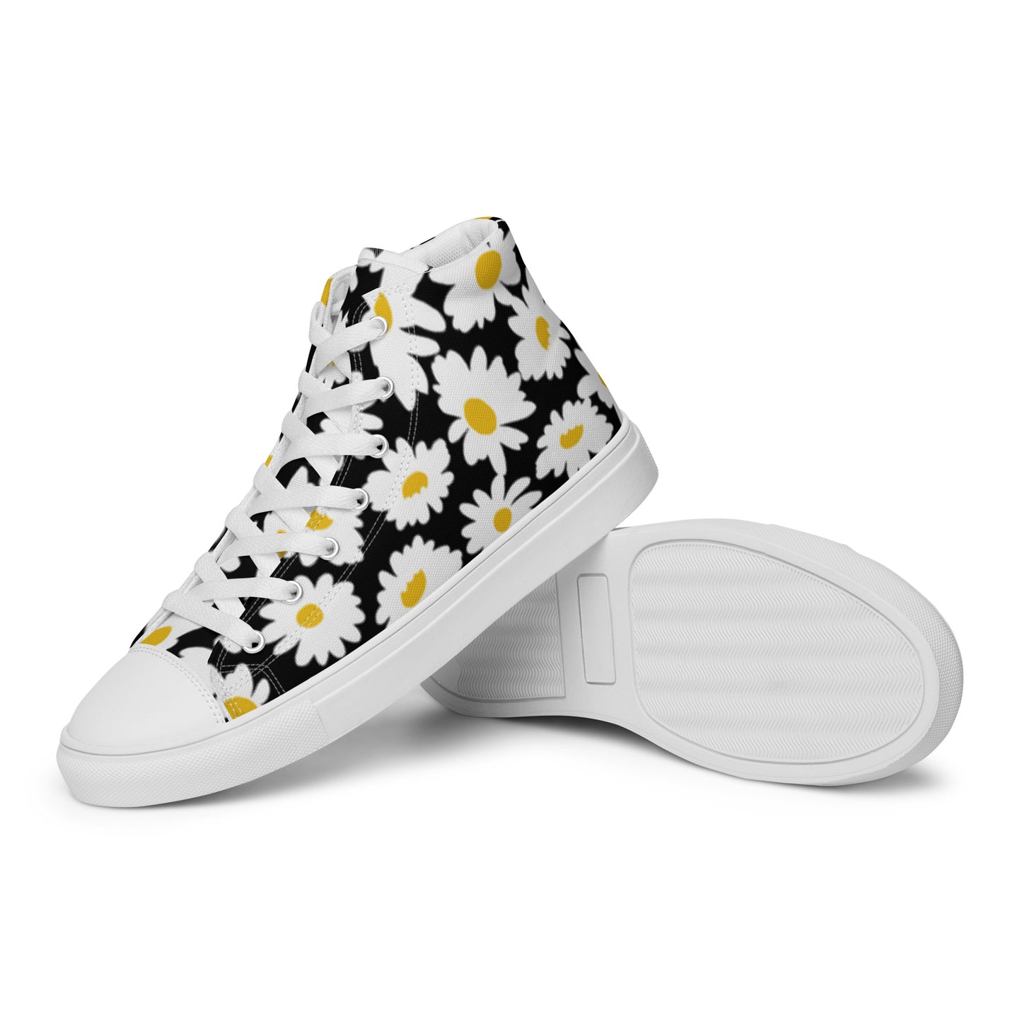 Women's High Top Sunflower Canvas Sneakers