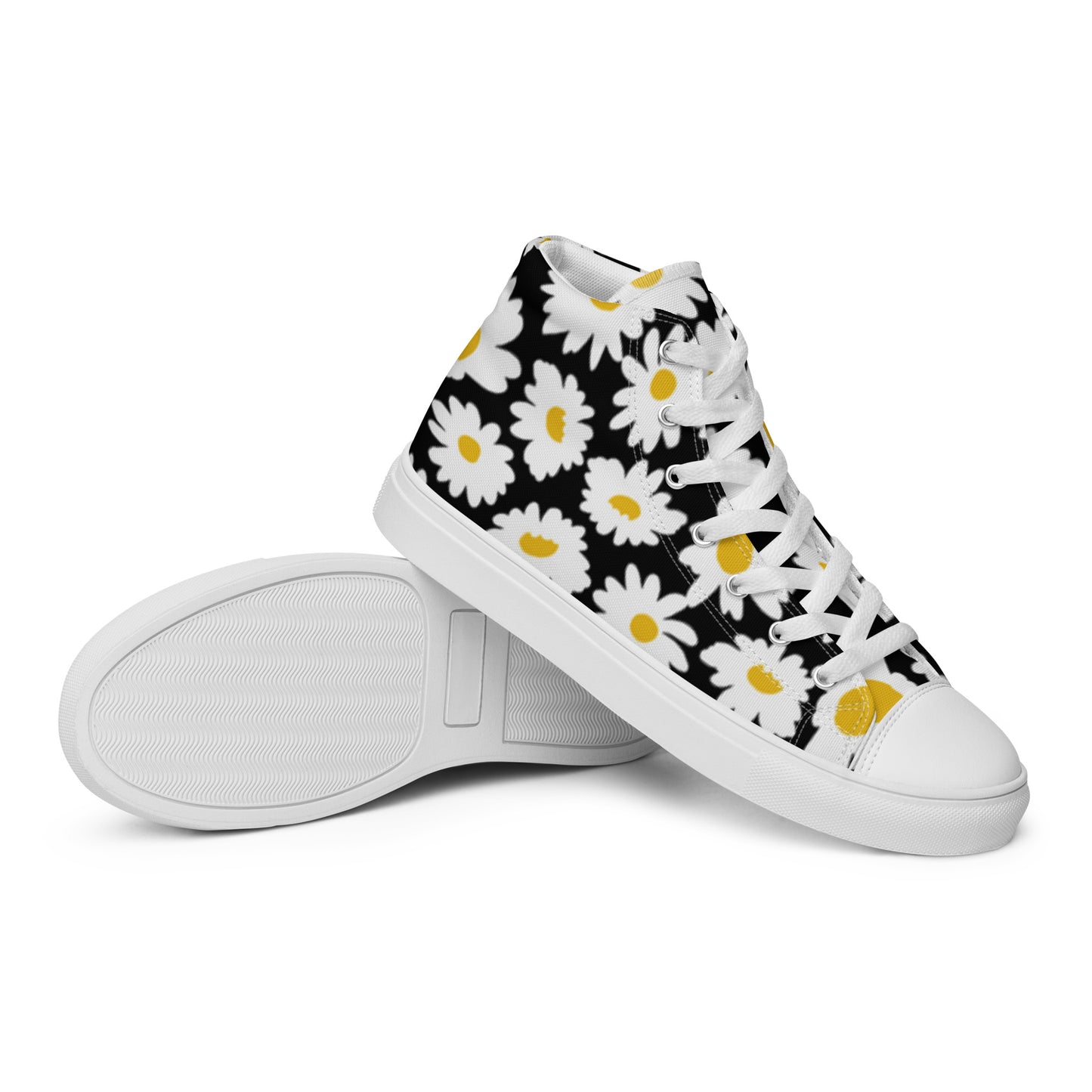 Women's High Top Sunflower Canvas Sneakers