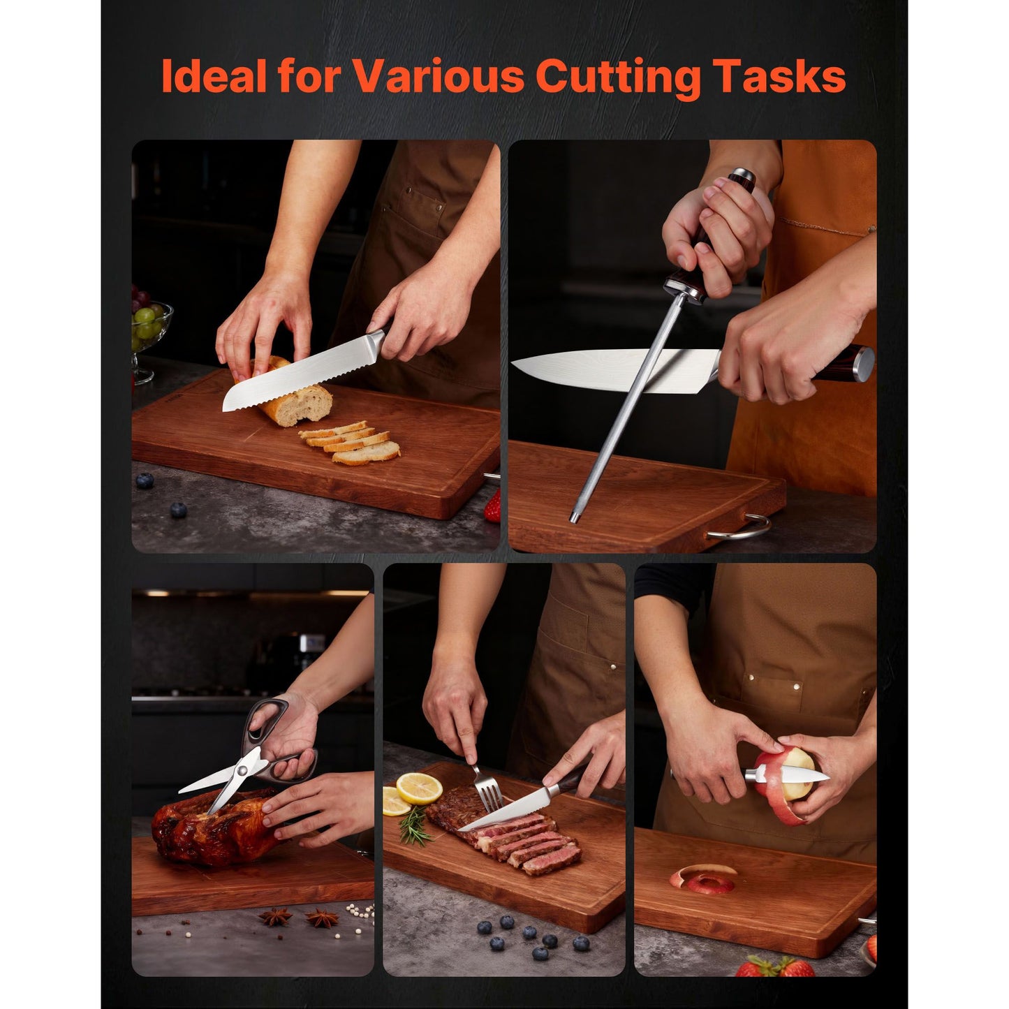 15pc High Carbon Stainless Steel Knife Set