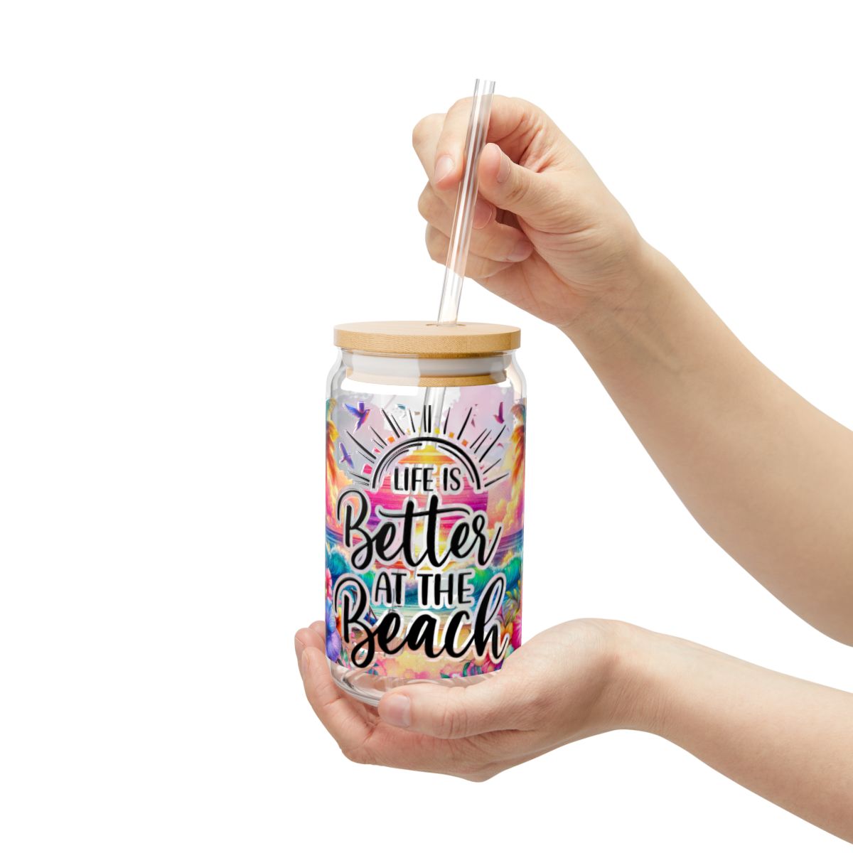 "Life Is Better at the Beach" 16oz Sipping Tumbler