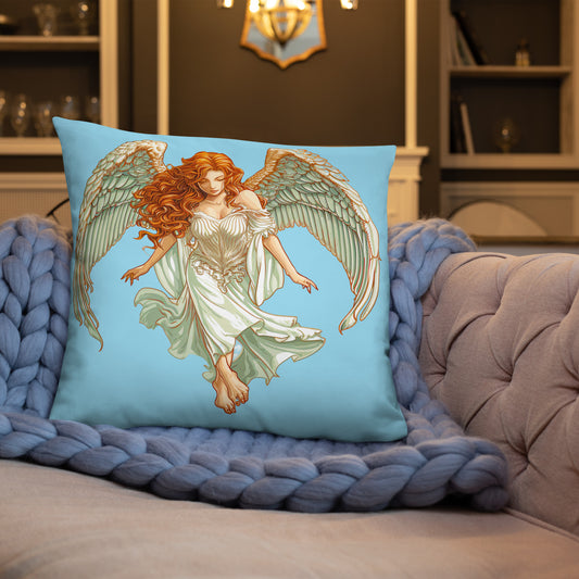 Light Blue Angel Accent Pillow