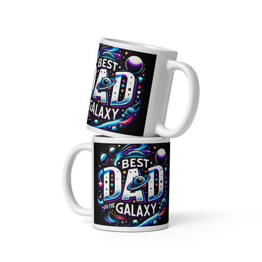 Best Dad in Galaxy Ceramic Coffee Mug