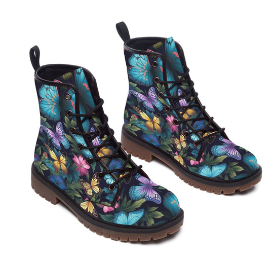 Ladies Blue Butterfly Boots