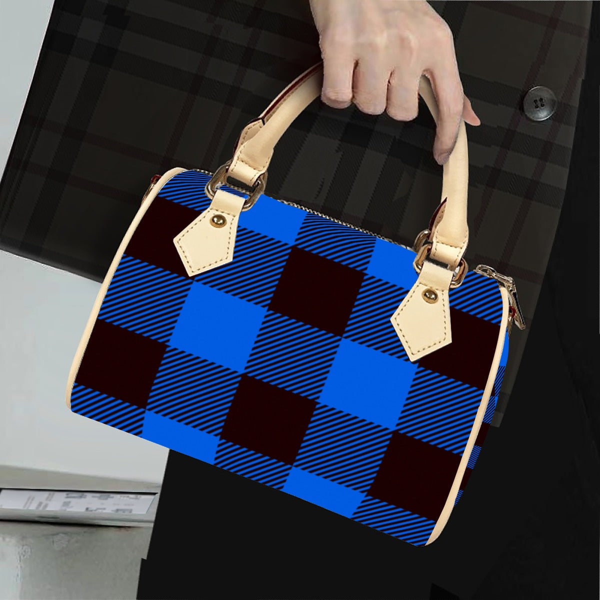 Blue Plaid Handbag