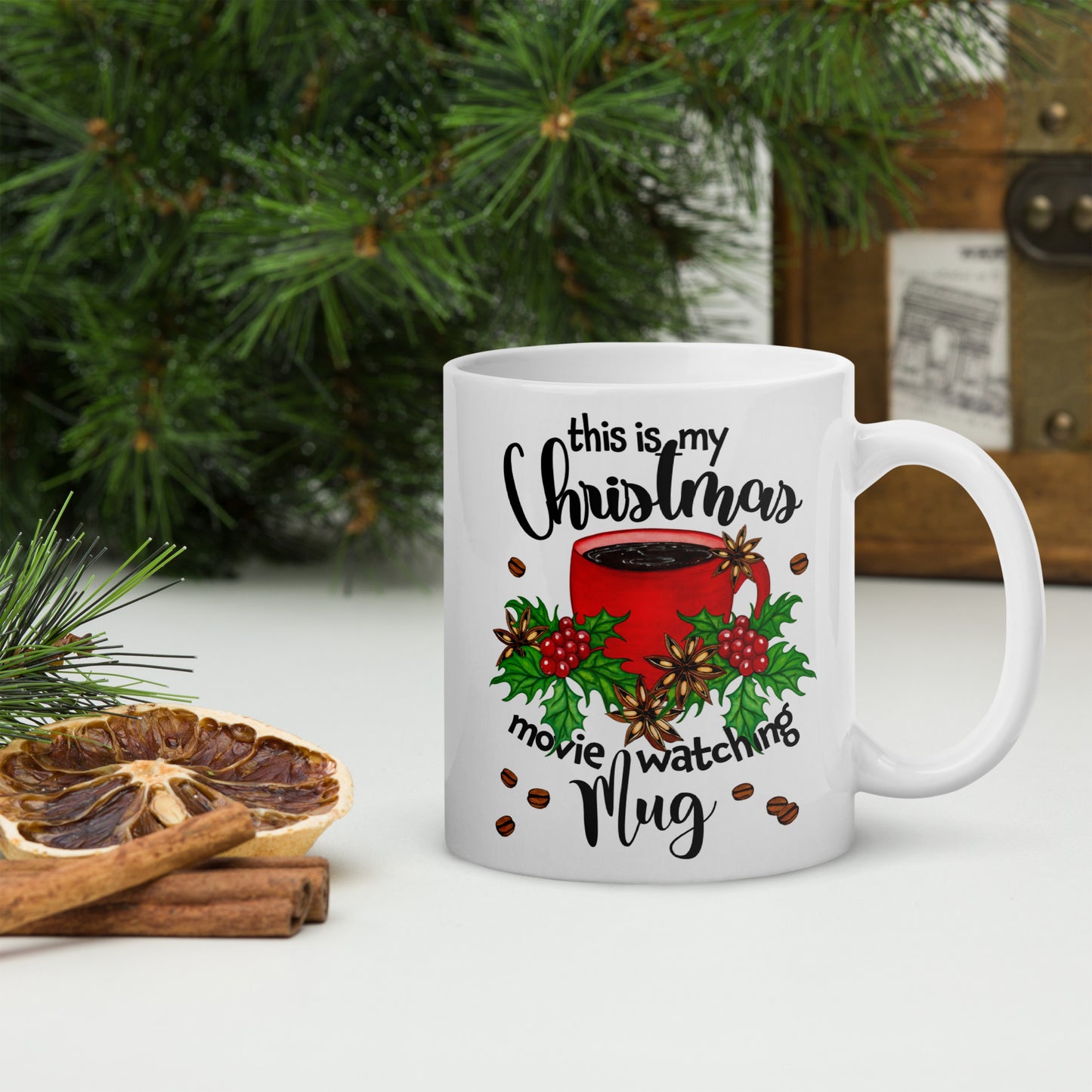 "Christmas Movie Watching" Mug