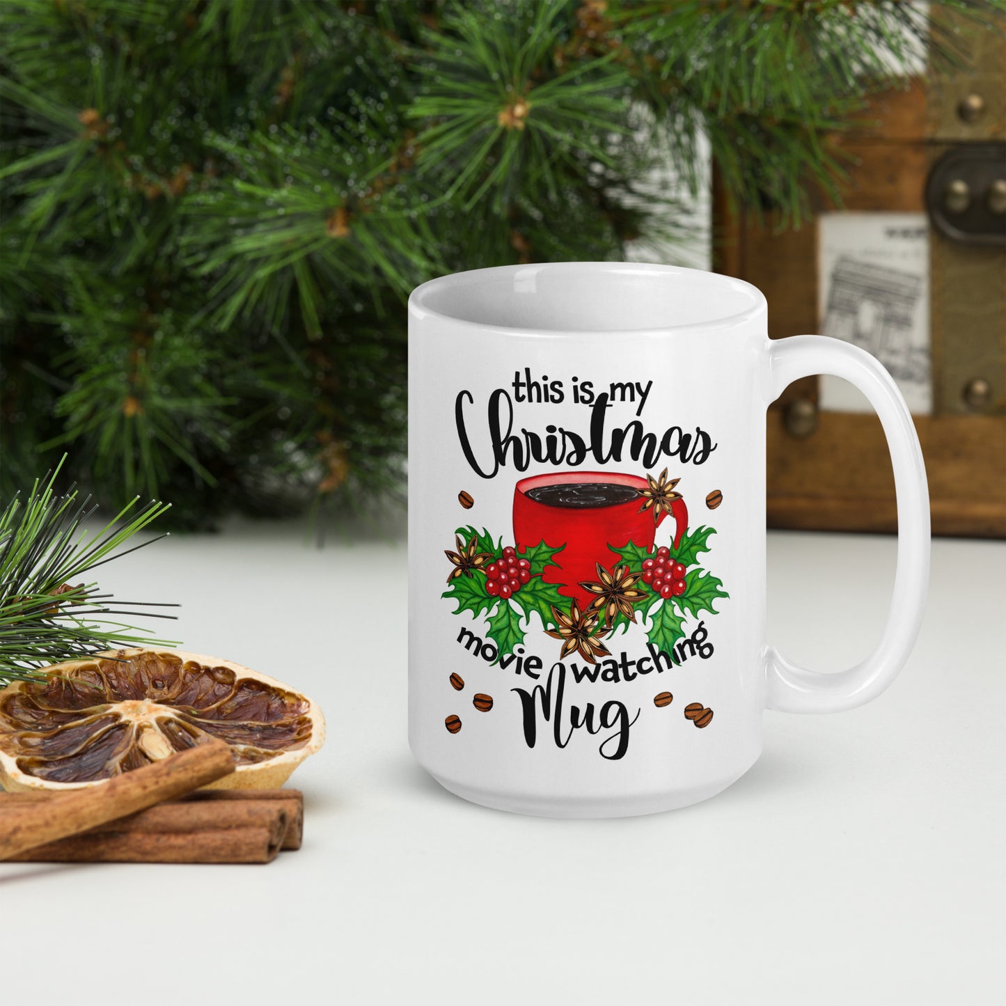 "Christmas Movie Watching" Mug