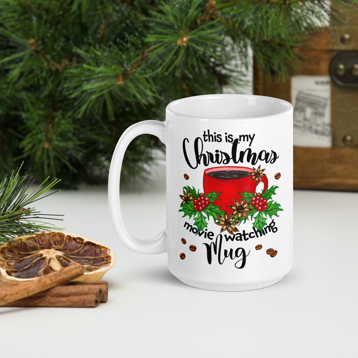 "Christmas Movie Watching" Mug