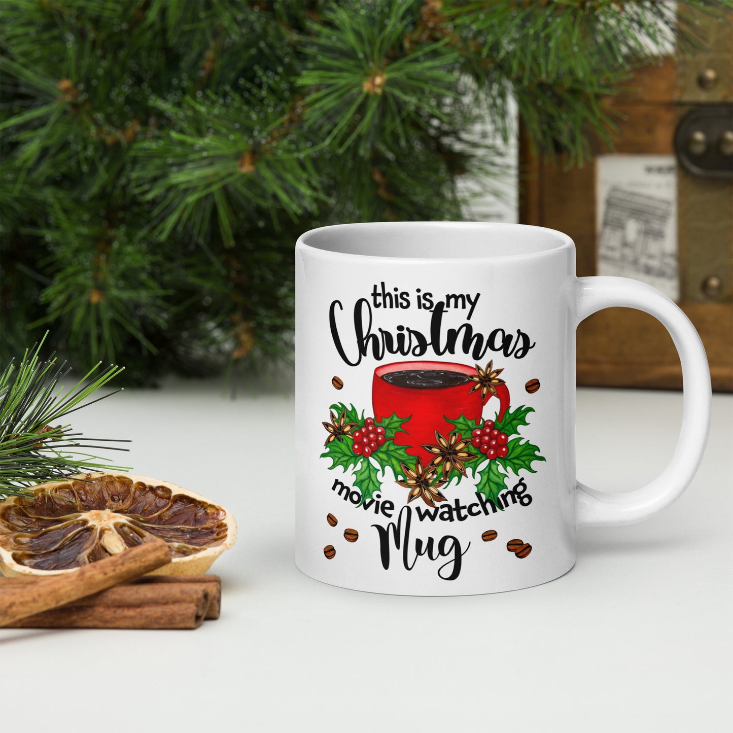 "Christmas Movie Watching" Mug