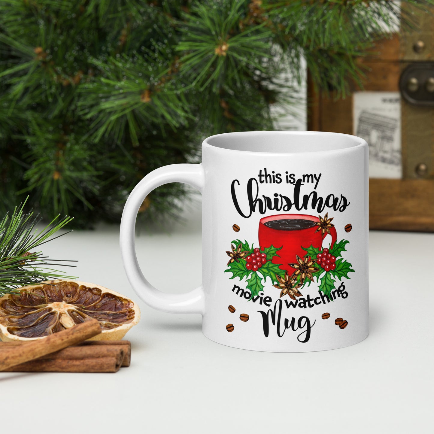 "Christmas Movie Watching" Mug