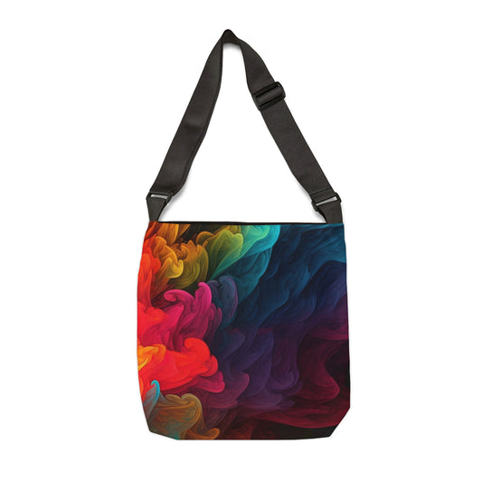 Colorful Smoke Design Adjustable Tote Bag