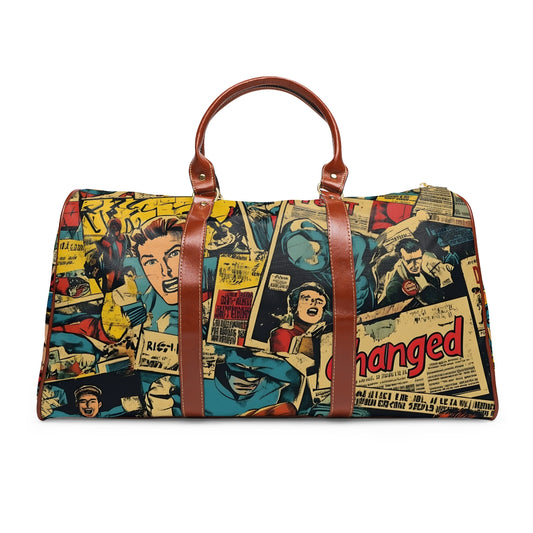 Vintage Comic Strip Waterproof Travel Bag