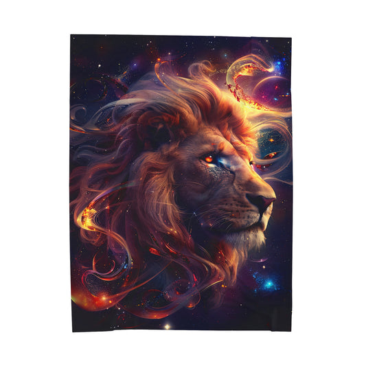 Cosmic Lion Plush Blanket