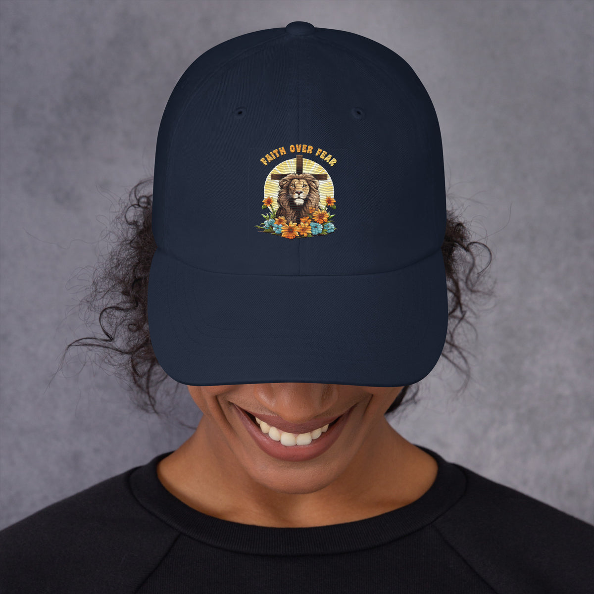 Faith Over Fear Embroidered Dad Cap