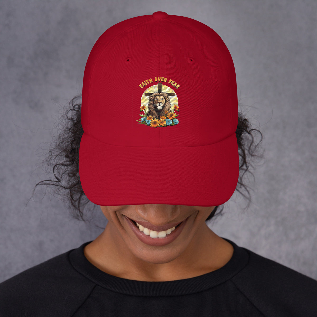 Faith Over Fear Embroidered Dad Cap
