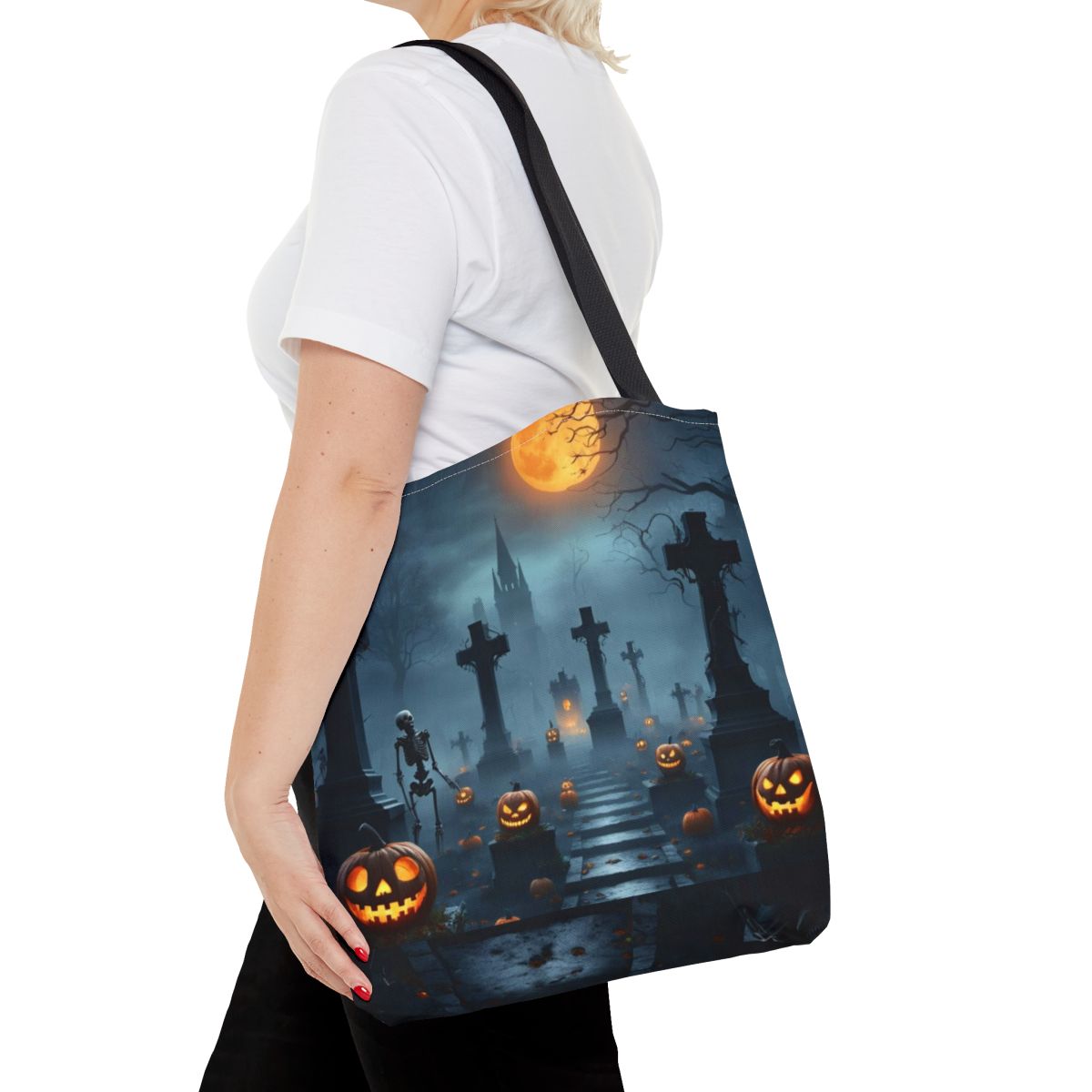 Spooky Graveyard Tote Bag