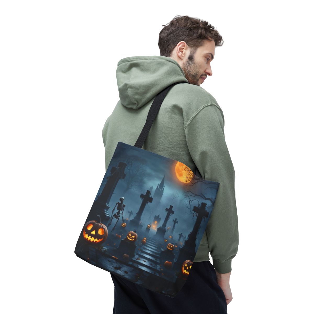 Spooky Graveyard Tote Bag