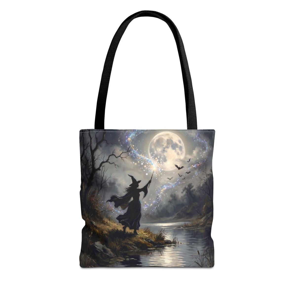 Witch's Midnight Spell Halloween Tote Bag