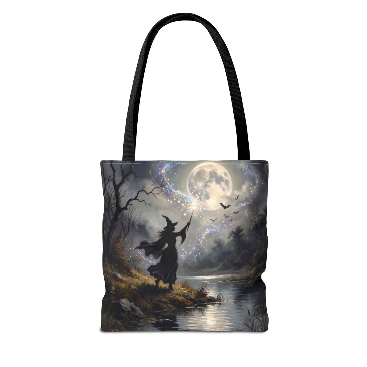 Witch's Midnight Spell Halloween Tote Bag