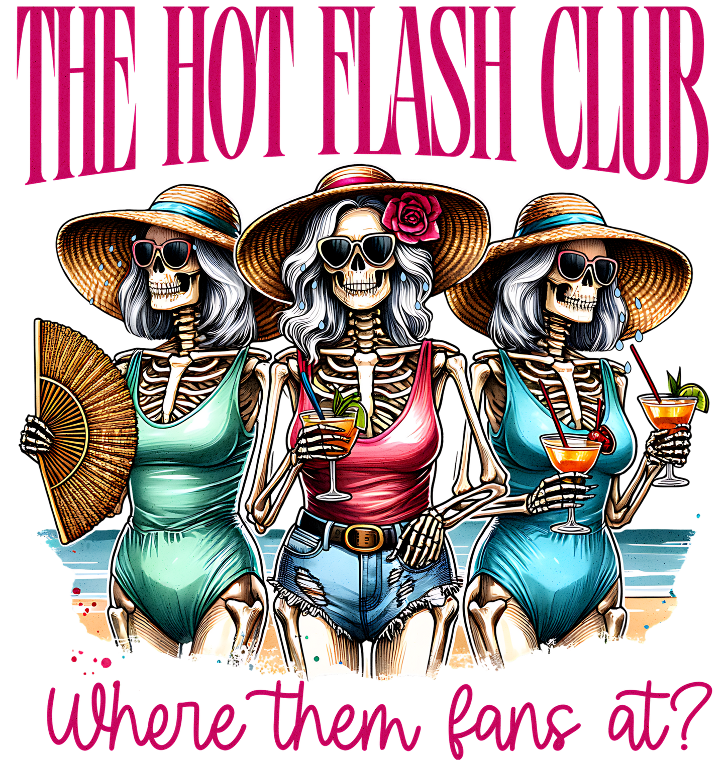 Ladies "Hot Flash" Short Sleeve Lounging Pajamas