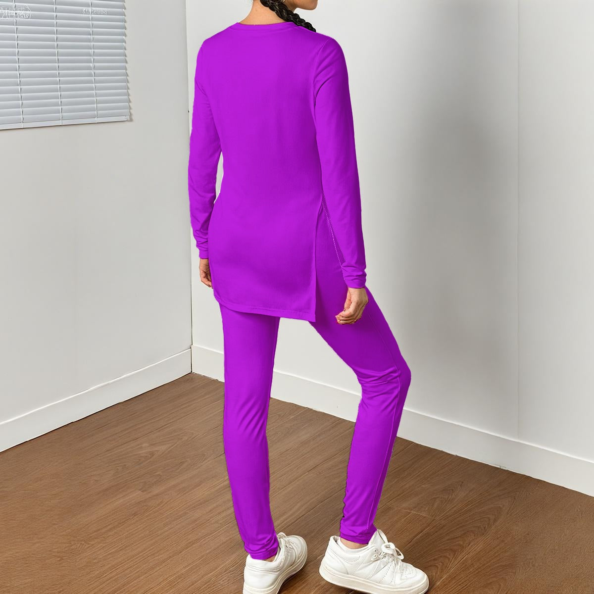 Ladies Split T-shirt Lounging Set