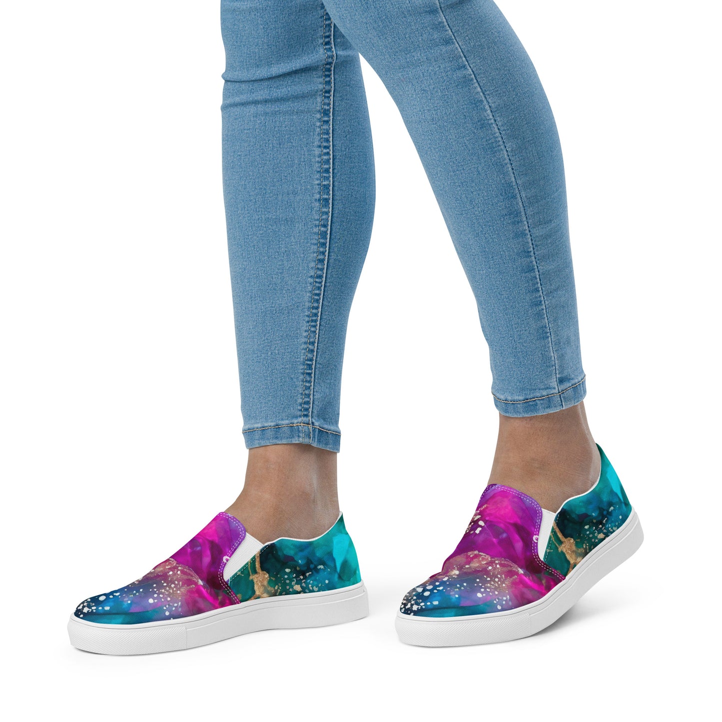 Ladies Multicolor Slip-On Shoes