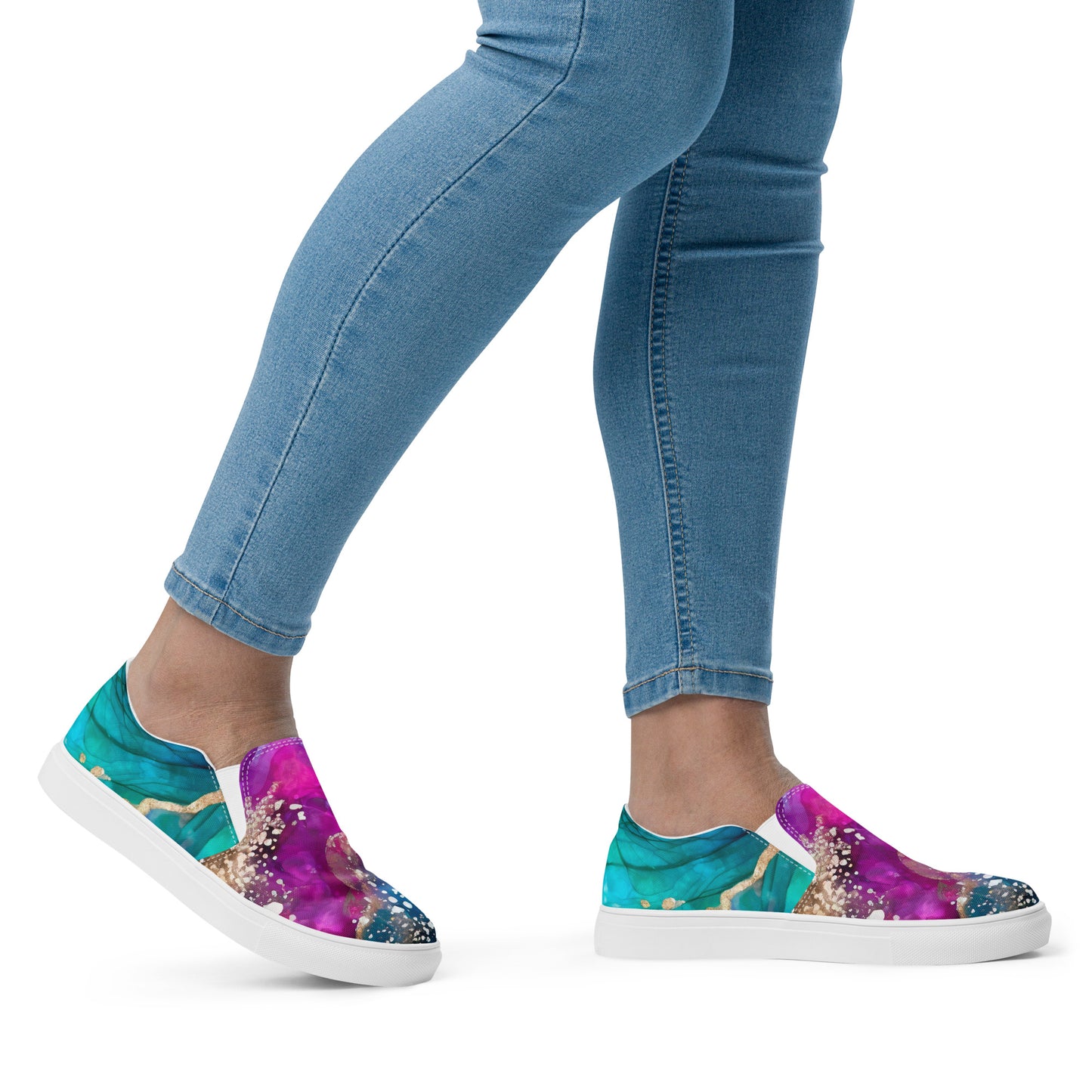 Ladies Multicolor Slip-On Shoes