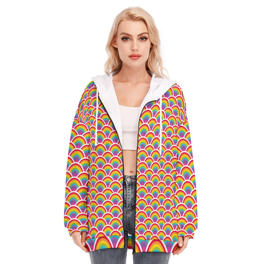 Ladies Rainbow Long Hoodie