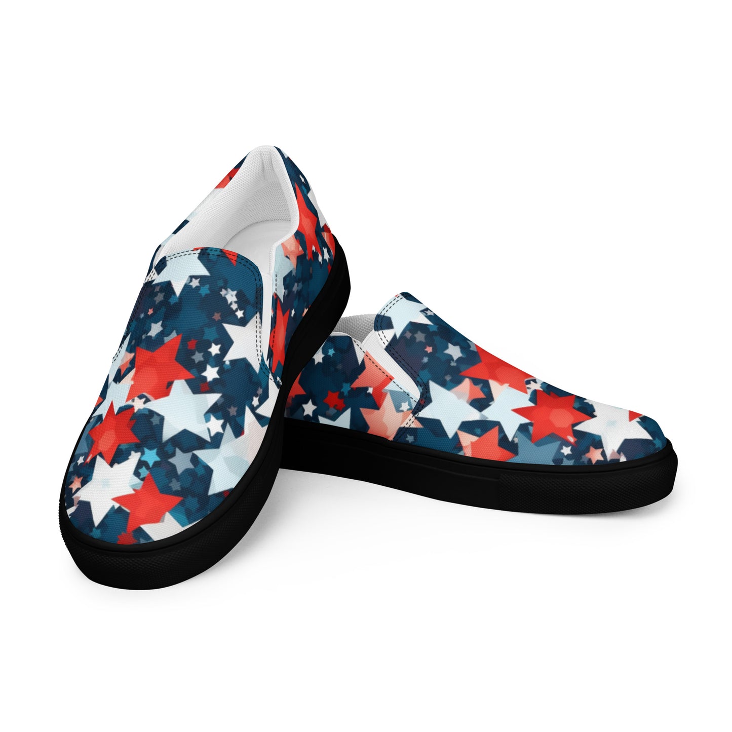 Ladies Star Spangled Canvas Slip-Ons
