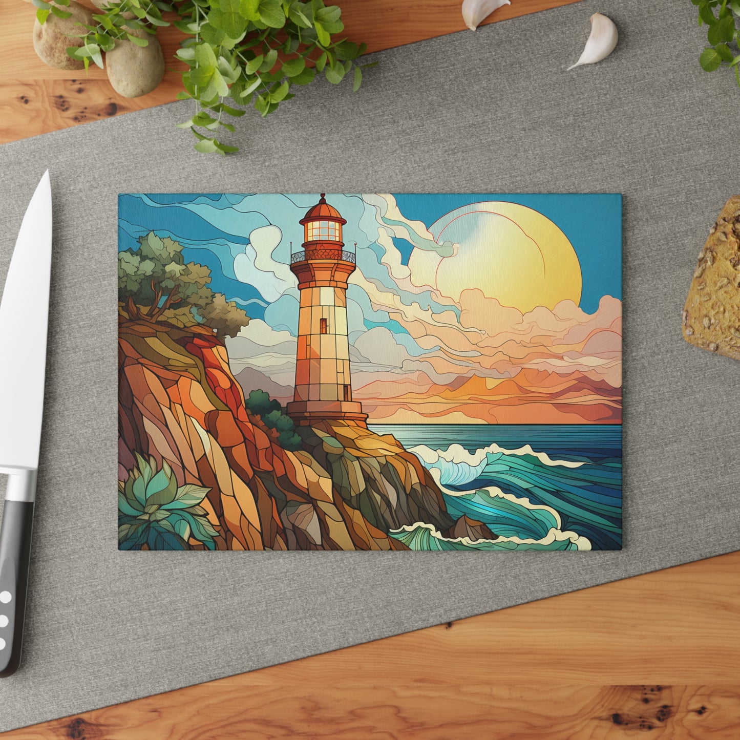 Lighthouse Glass Cutting Board A