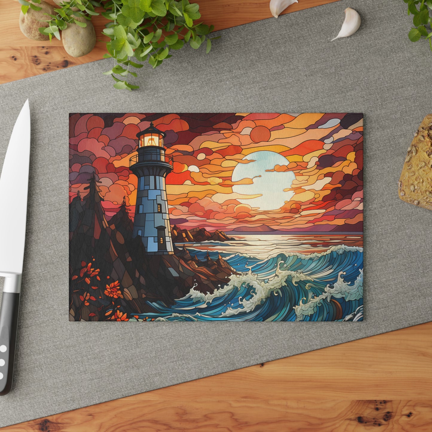 Lighthouse Glass Cutting Board C