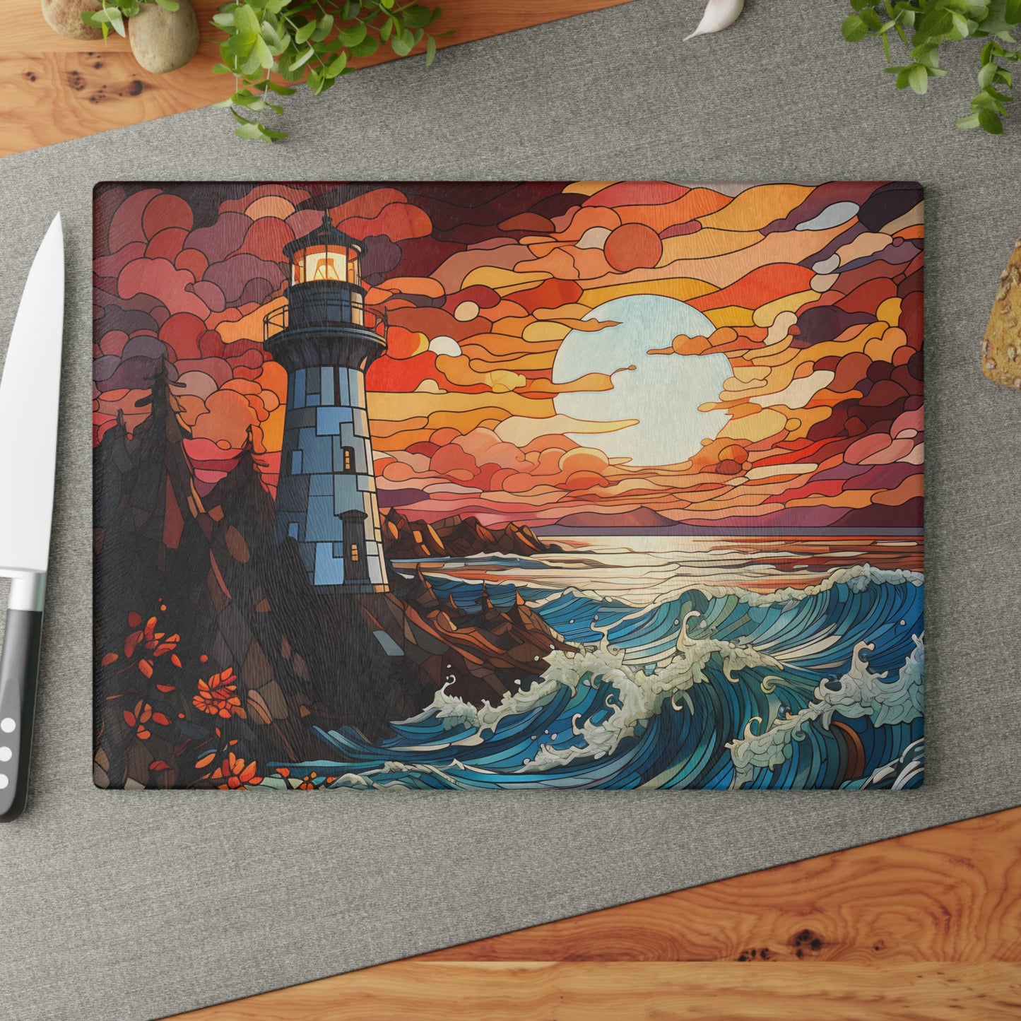 Lighthouse Glass Cutting Board C