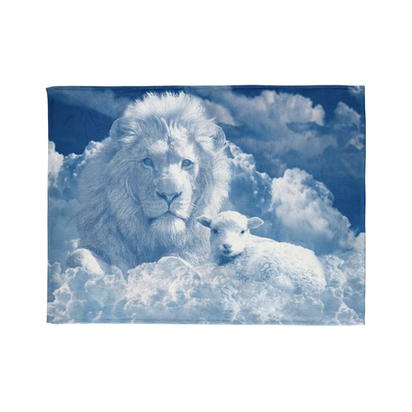 Lion and Lamb Plush Minky Blanket