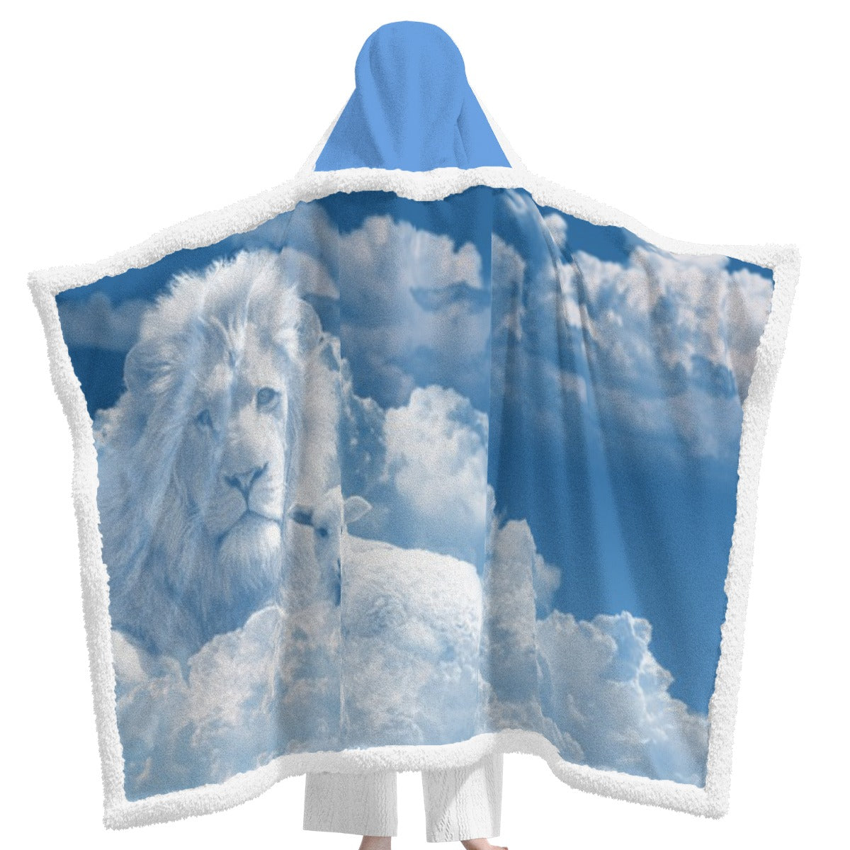 Lion and Lamb Hooded Wearable Blanket