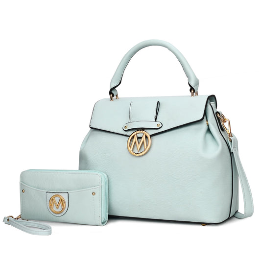 MKF Collection Aurora Satchel Shoulder Bag & Wallet by Mia K