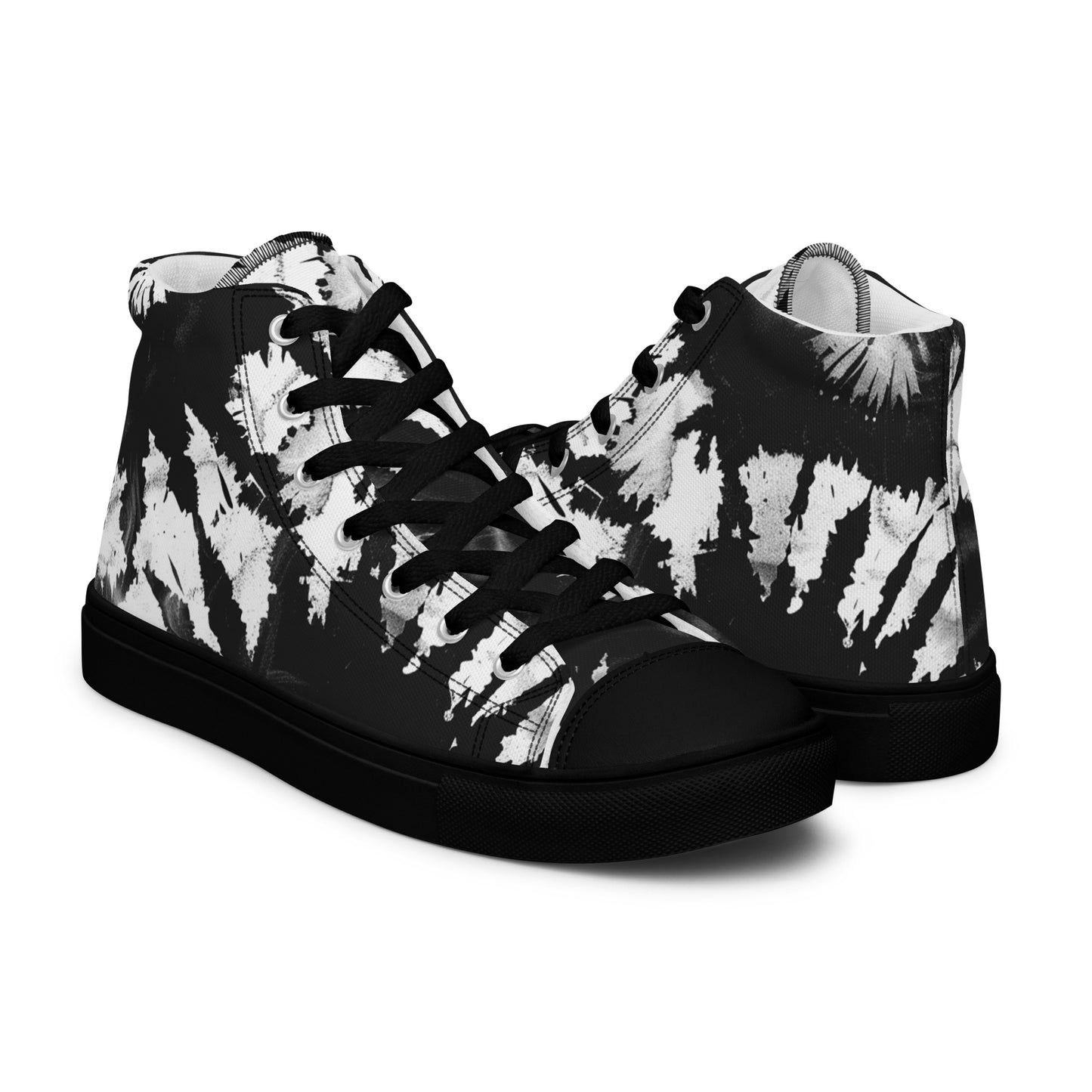 Men's Black Tie Dye High Tops