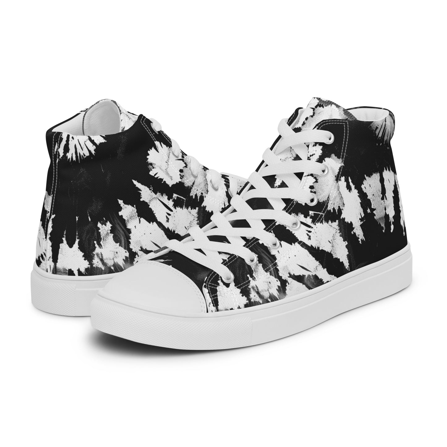 Men's Black Tie Dye High Tops