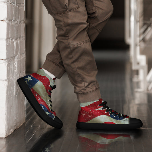 Men's Star Spangled Canvas High Top Sneakers