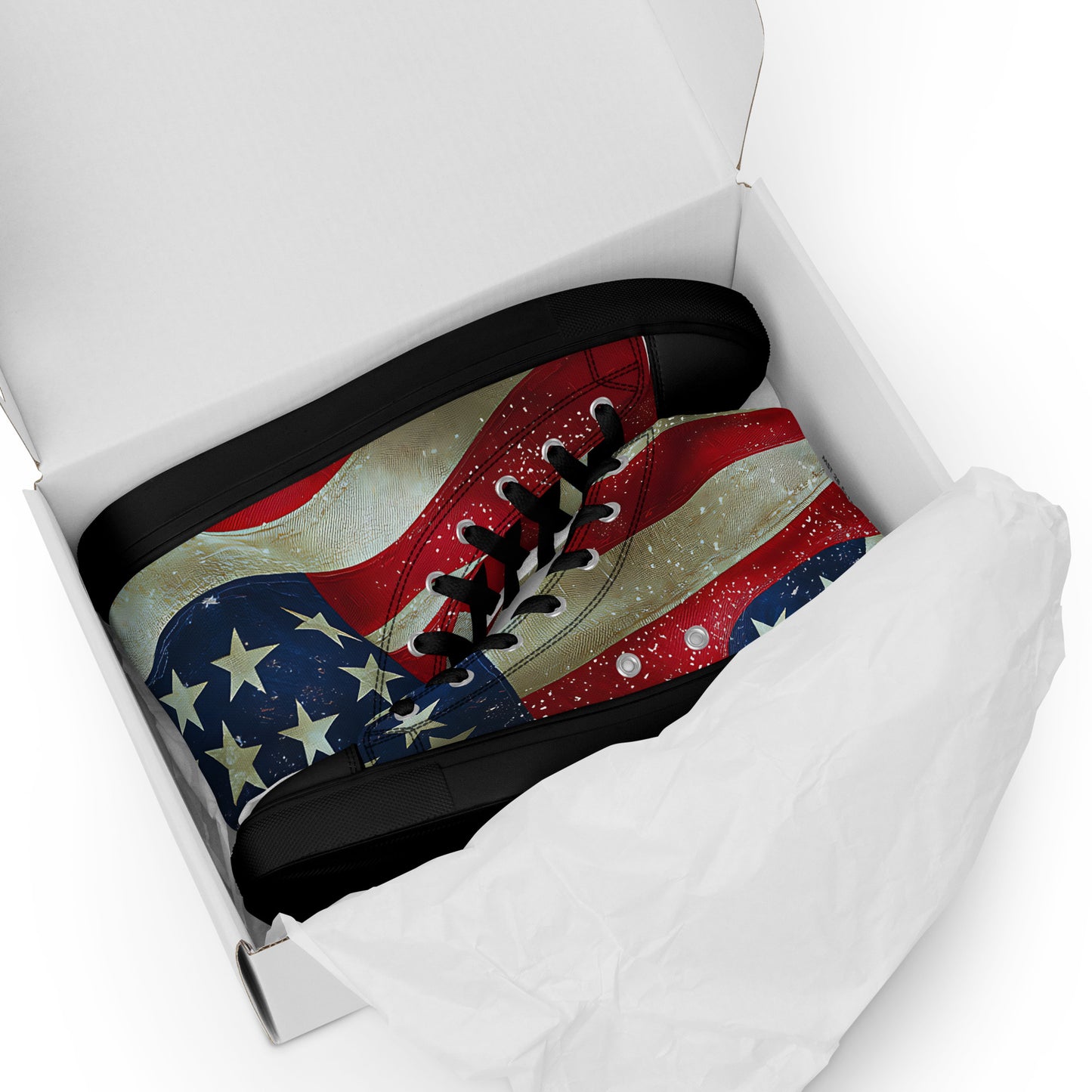 Men's Star Spangled Canvas High Top Sneakers