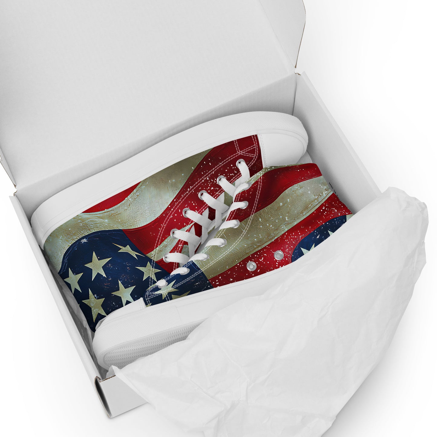 Men's Star Spangled Canvas High Top Sneakers