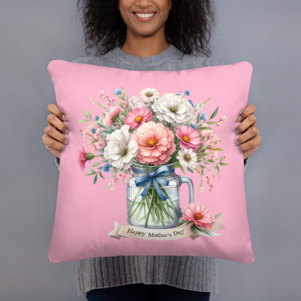 Mother's Day Pillow Pink Floral