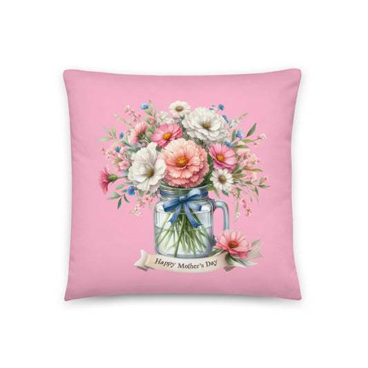 Mother's Day Pillow Pink Floral