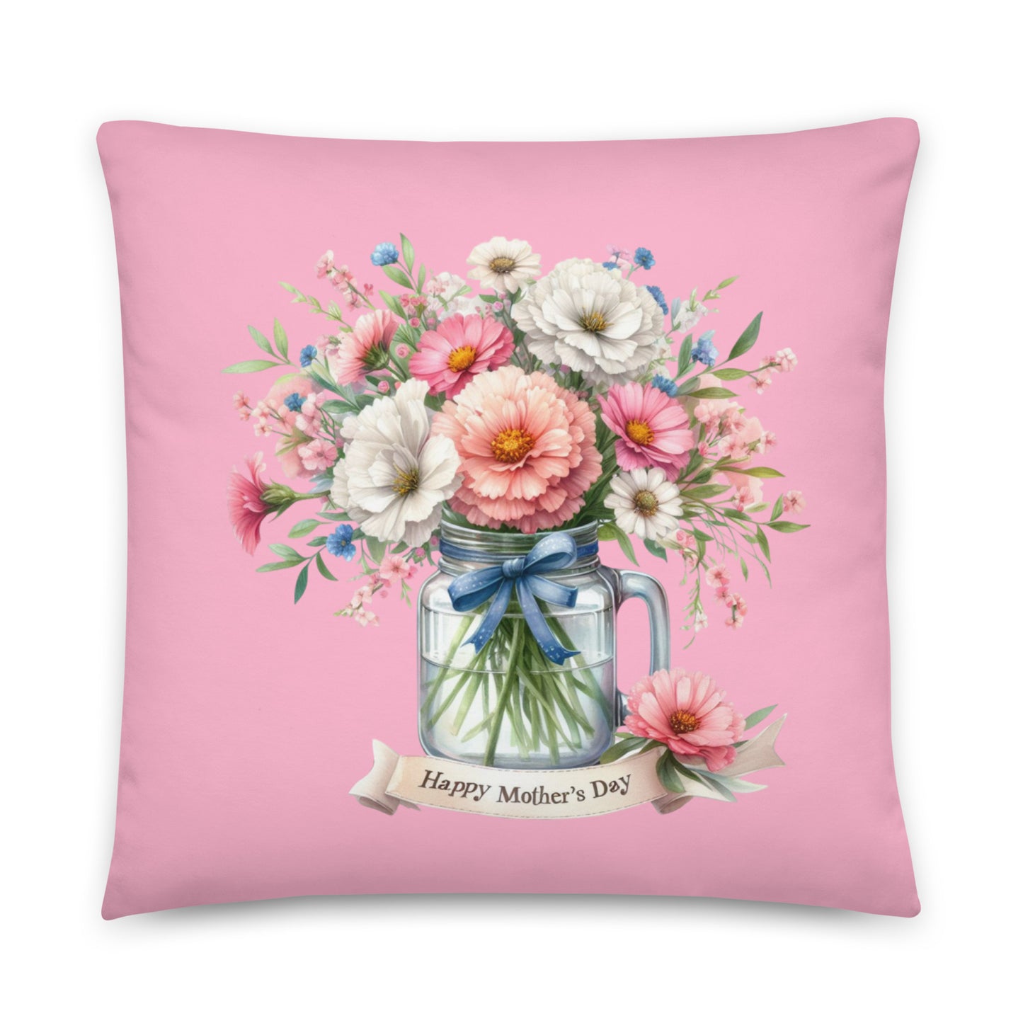 Mother's Day Pillow Pink Floral